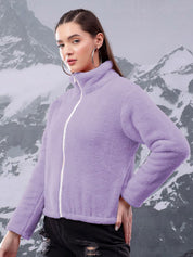 Kotty Women High Neck Front-Open Sweatshirt