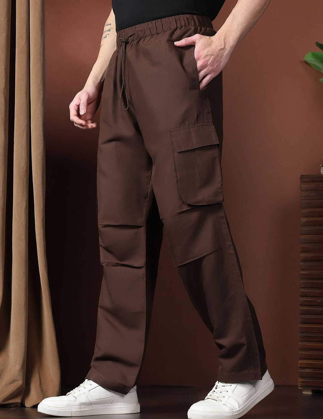 Kotty Men Relaxed Easy Wash Cargos Trousers