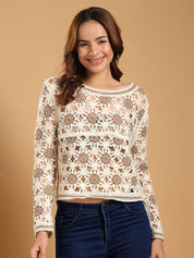 Kotty Self Design Cotton Top