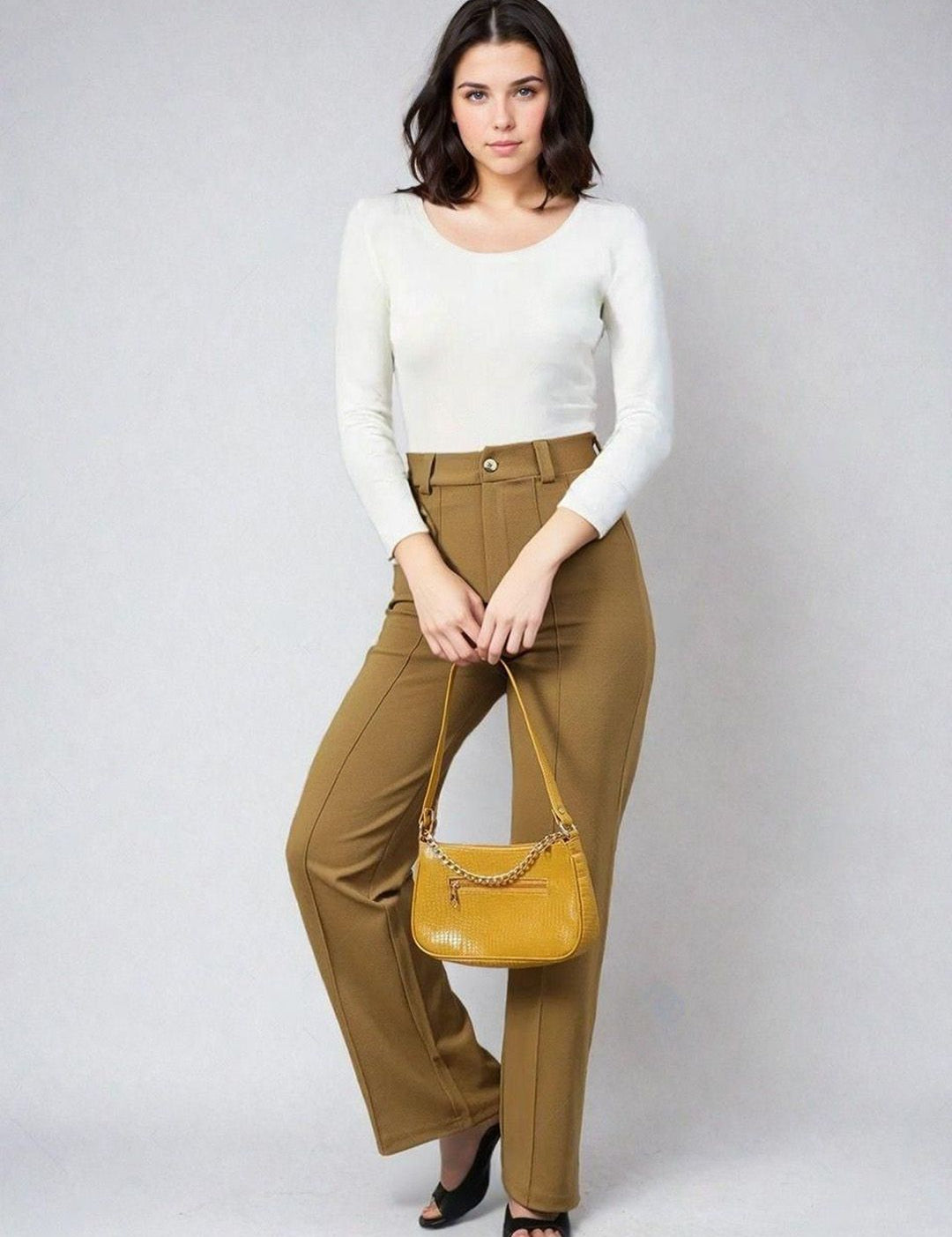 Kotty Scoop Neck Long Sleeves Thermal T-shirt With Trousers