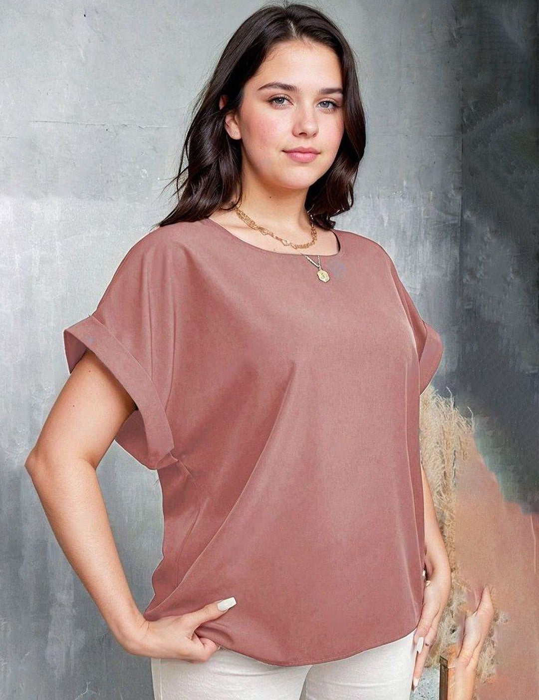 KOTTY Roll-Up Sleeves Top