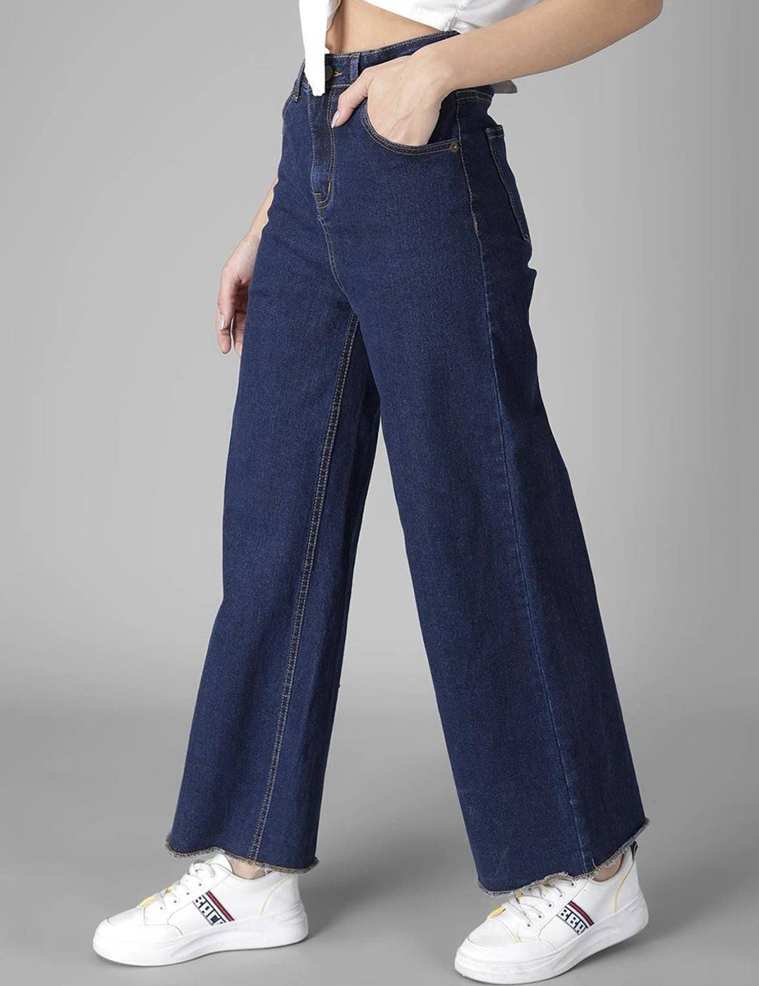 Kotty Girls Wide Leg High-Rise Stretchable Jeans