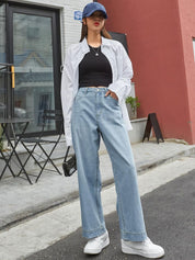 Kotty Women Jean Straight Fit High-Rise Stretchable Jeans