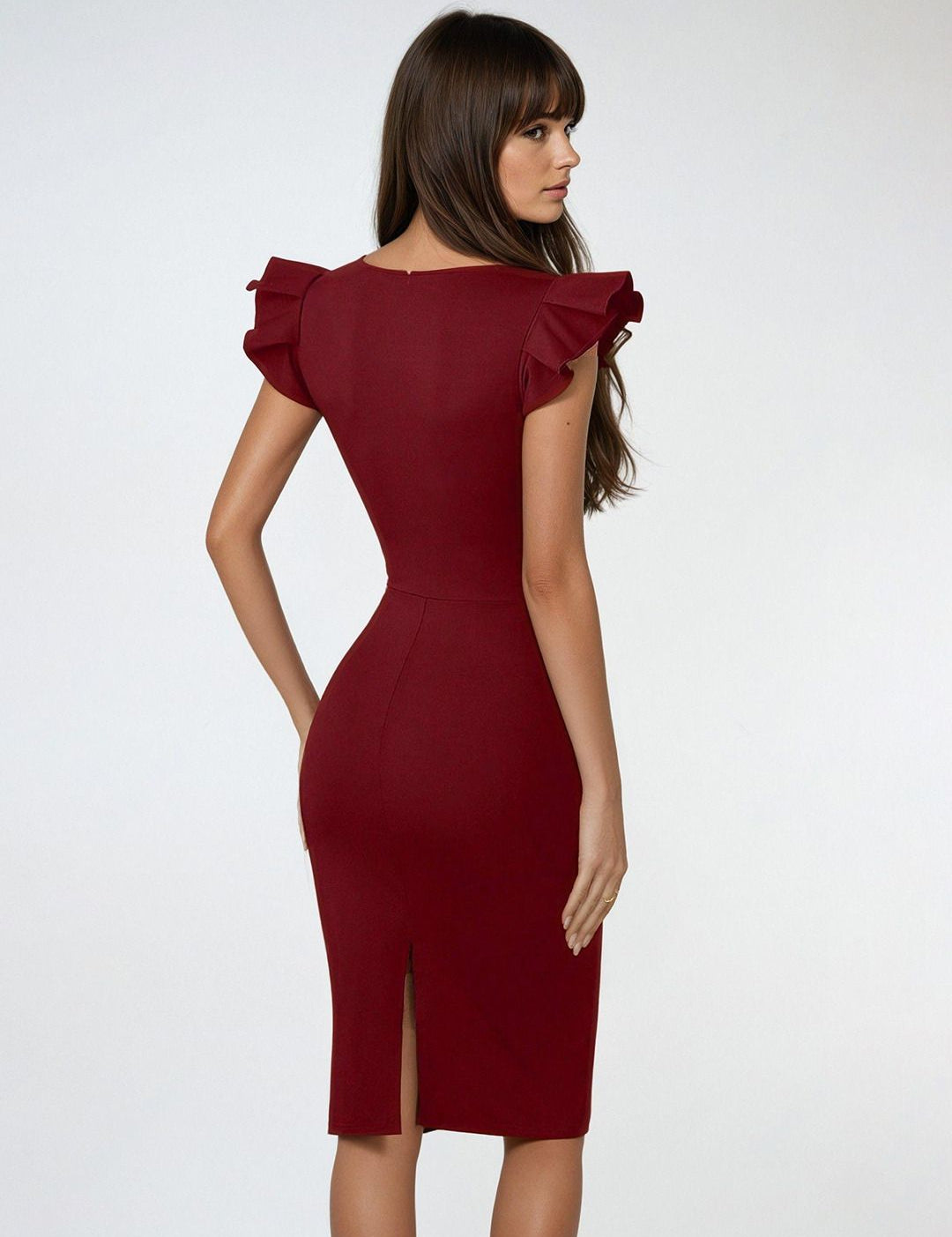 Kotty Women Flutter Sleeve Bodycon Dress