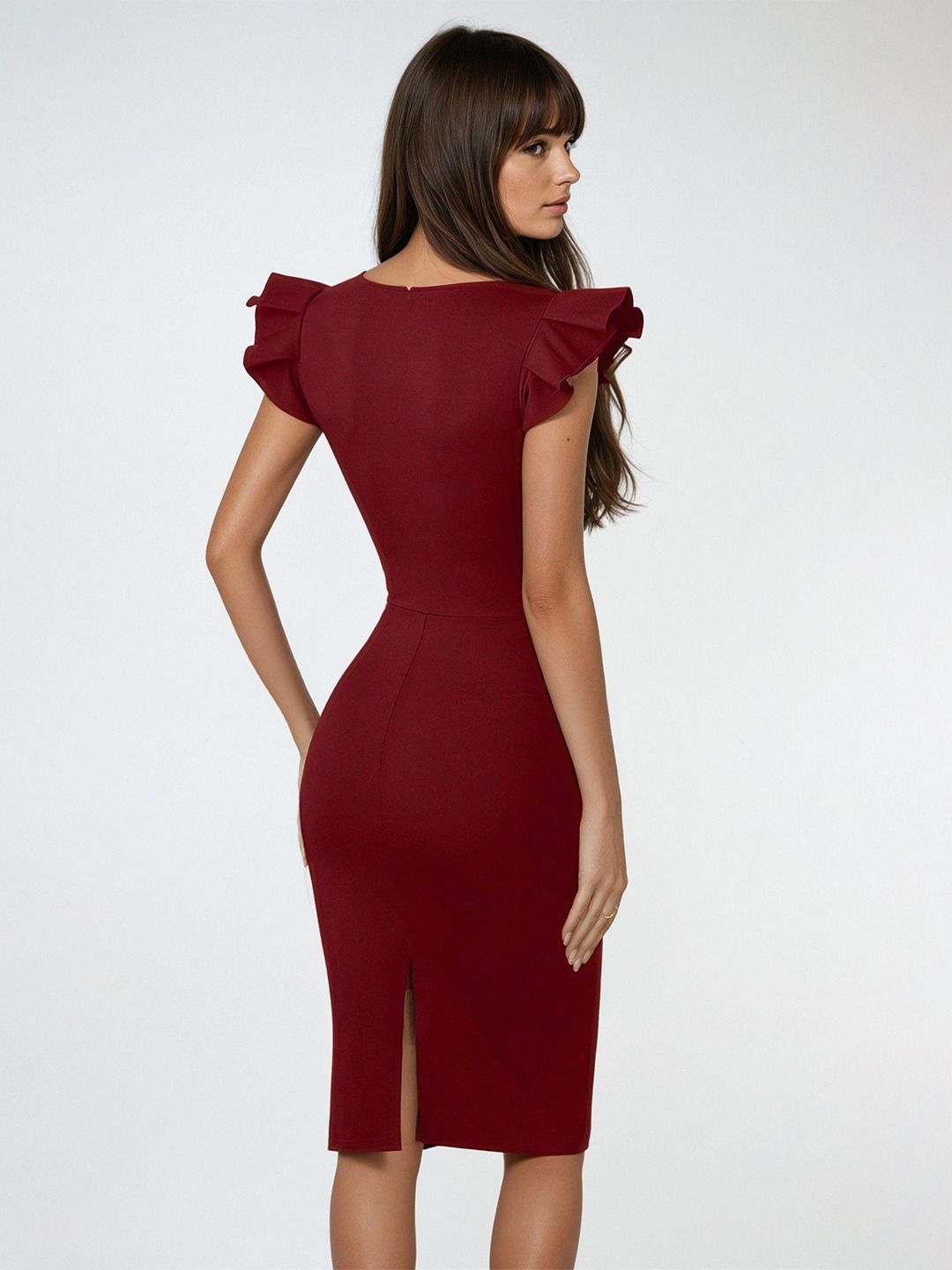 Kotty Women Flutter Sleeve Bodycon Dress