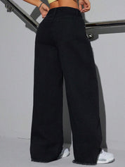 Kotty Women Jean Wide Leg High-Rise Stretchable Jeans