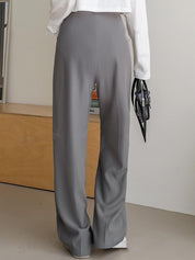 Kotty Women Relaxed Straight Leg Straight Fit High-Rise Easy Wash Trousers