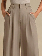 Kotty Women Relaxed Fit High-Rise Korean Pants Trousers