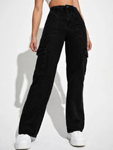 Kotty Women Jean Wide Leg High-Rise Stretchable Jeans
