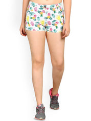 Kotty Women Floral Printed High-Rise Cotton Hot Pants Shorts