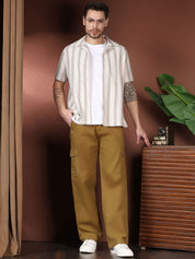 Kotty Men Relaxed Easy Wash Cargos Trousers