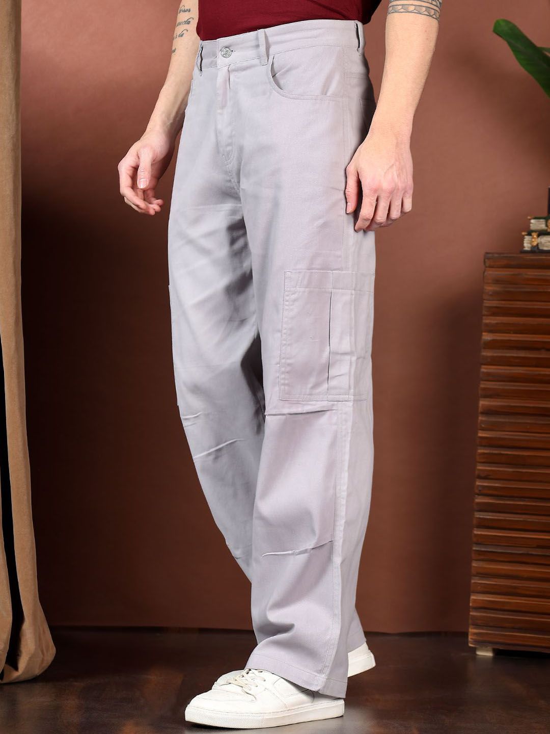 Kotty Men Relaxed Easy Wash Cargos Trousers