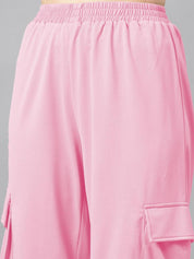 Kotty Pink Off-Shoulder Top With Trouser 