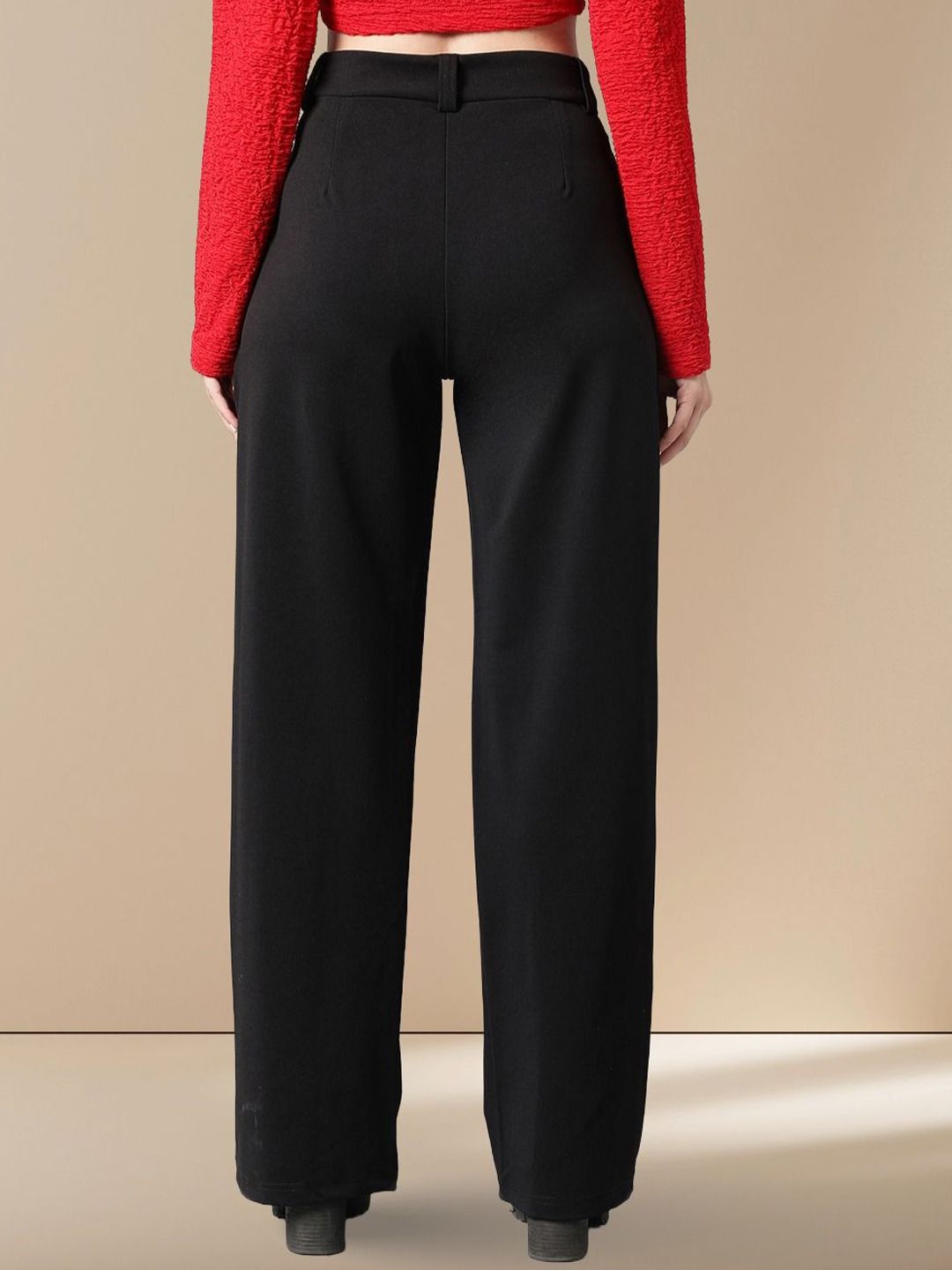 Kotty Women Straight Fit High-Rise Trousers