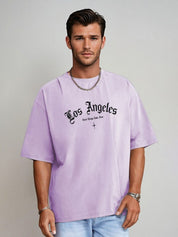 Kotty Men Graphic Printed Round Neck Cotton Oversized T-shirt