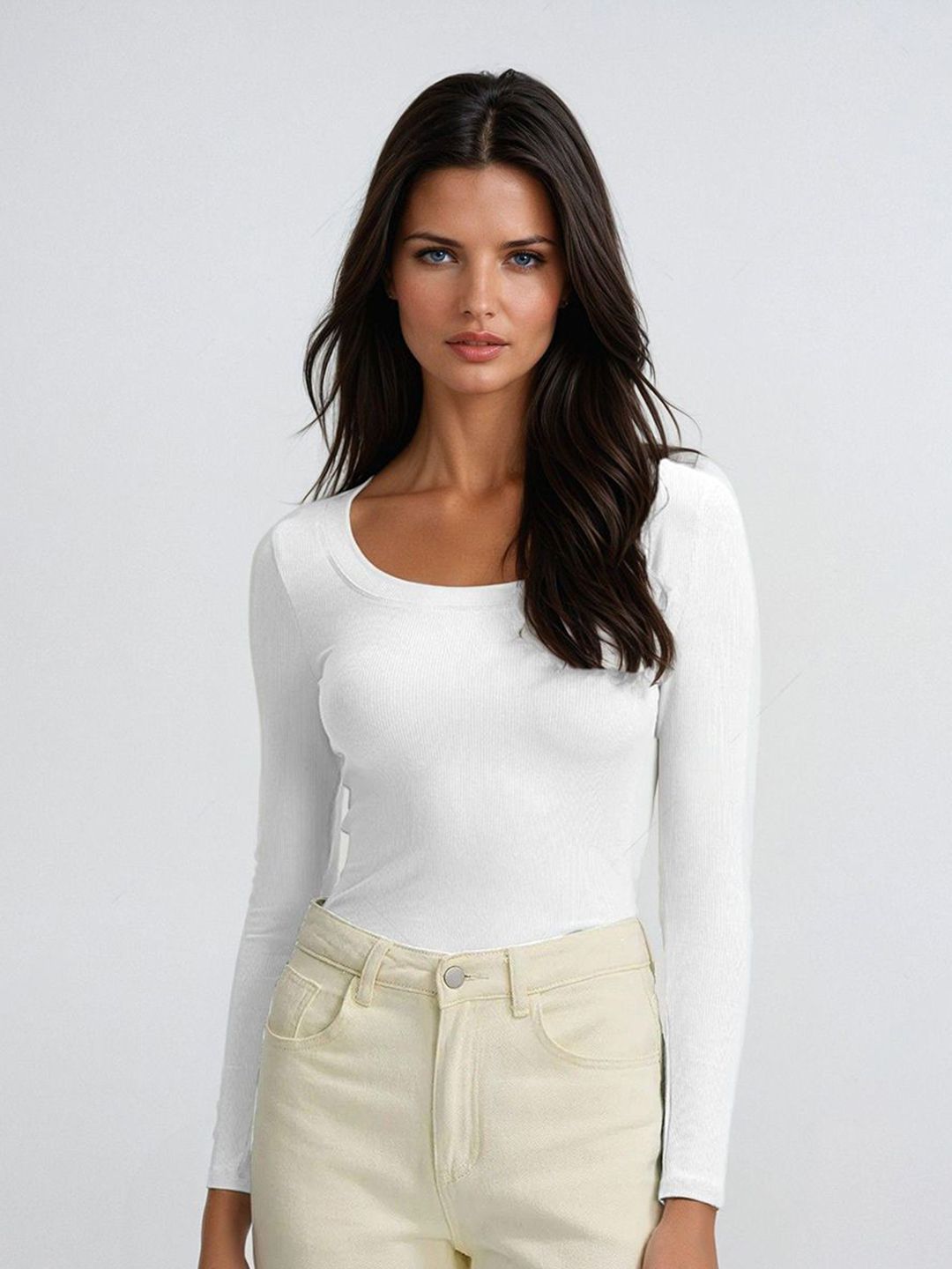 Kotty Women Solid Scoop Neck Top