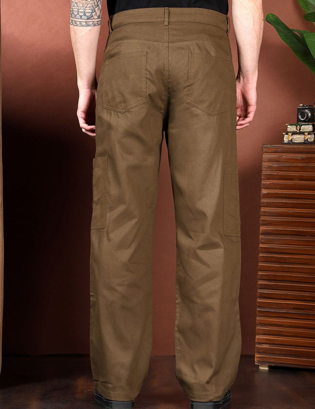 Kotty Men Relaxed Easy Wash Cargos Trousers