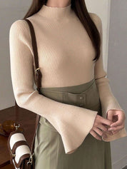 Kotty  Women Flared Sleeve Ribbed Top