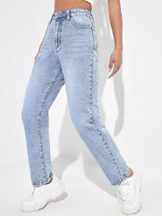 Kotty Women Straight Fit High-Rise Stretchable Jeans