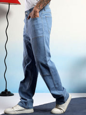 Kotty Men Low-Rise Wrinkle Free Pleated Cargos Trousers