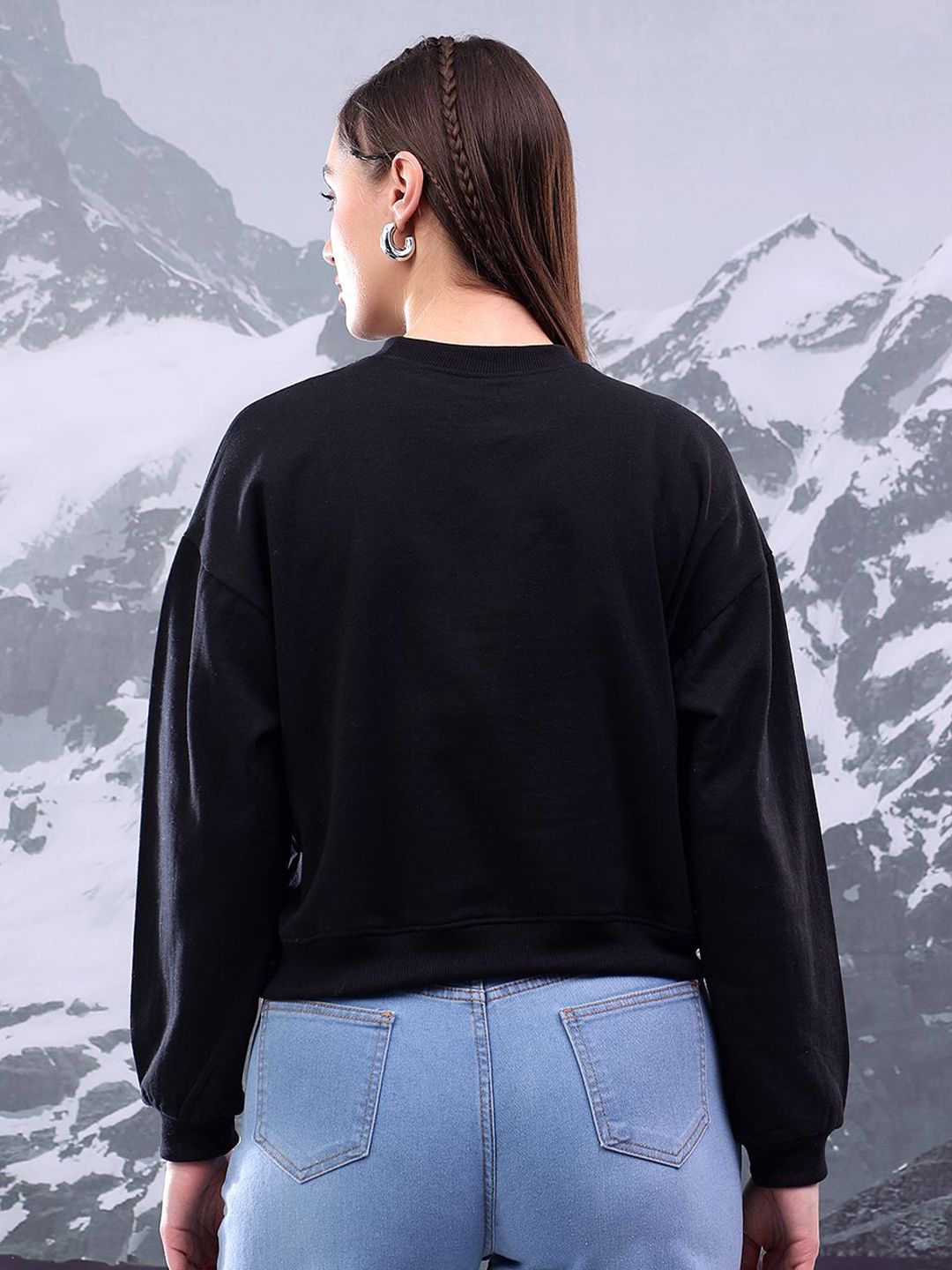 Kotty Women Round Neck Full Sleeves Cotton Sweatshirt