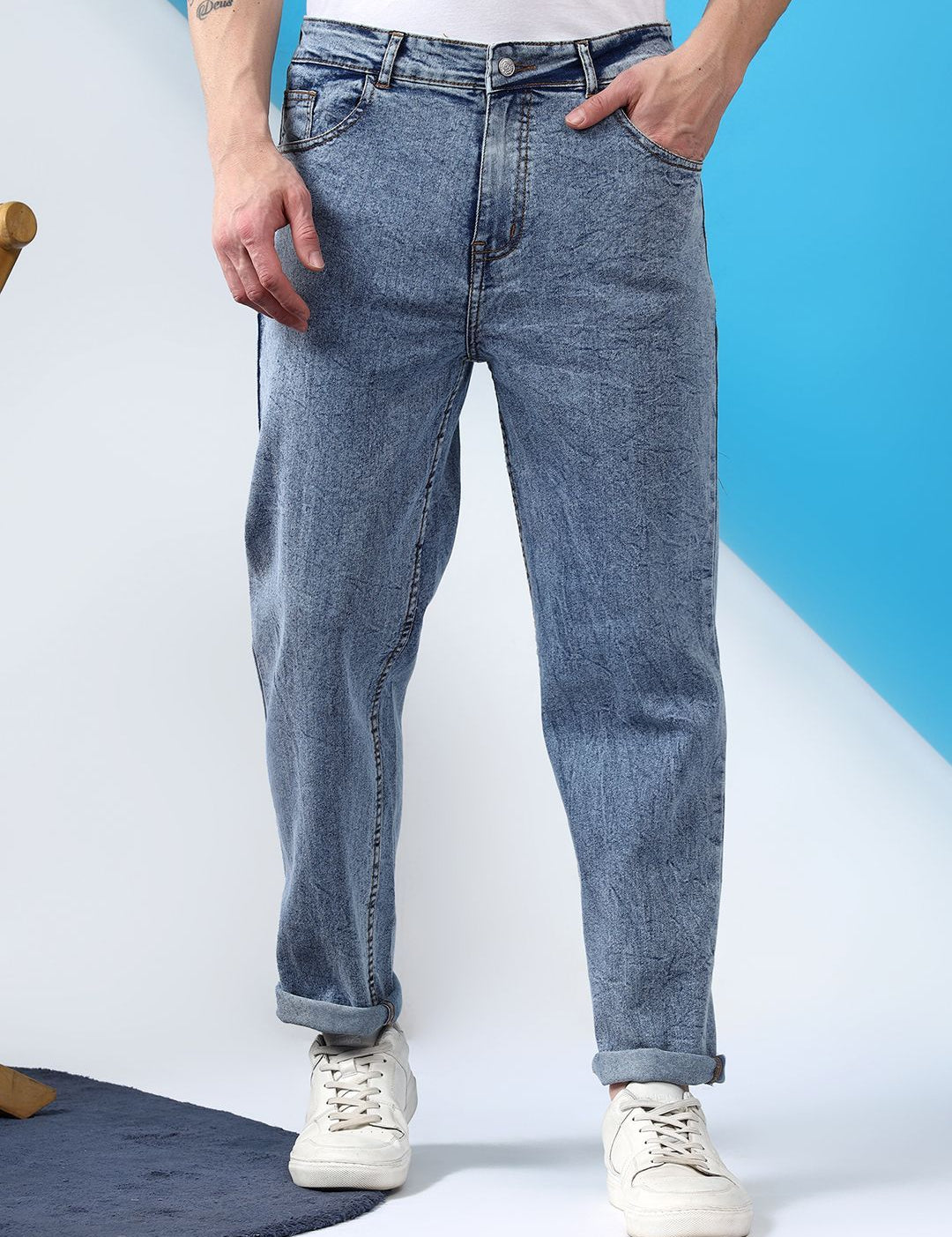 Kotty Men Slim Fit Low-Rise Stretchable Jeans