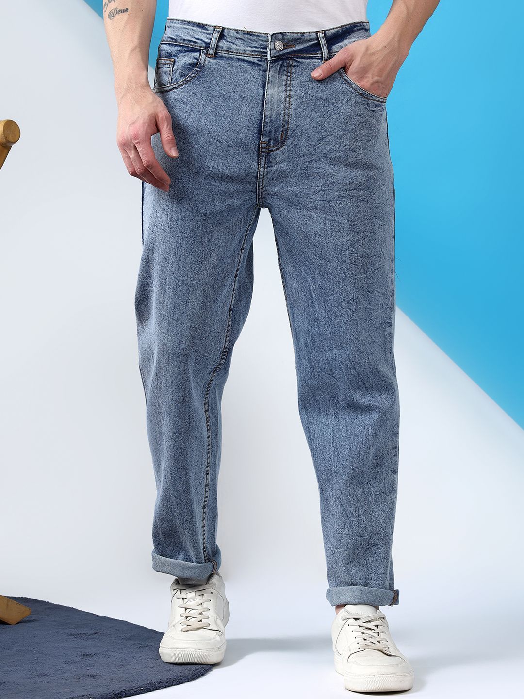 Kotty Men Slim Fit Low-Rise Stretchable Jeans