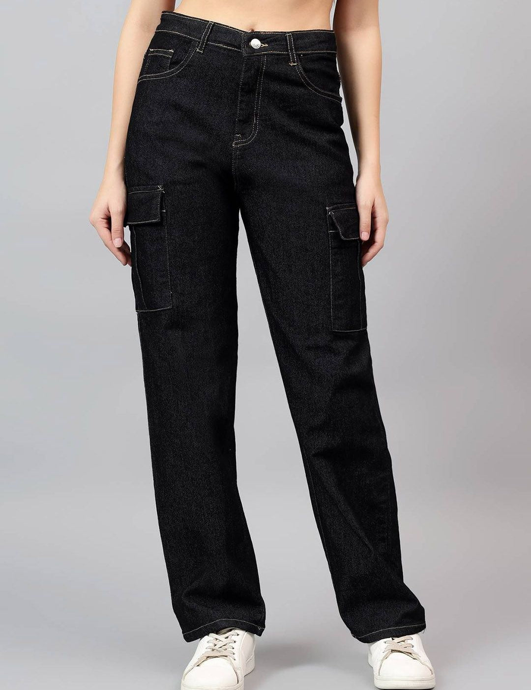 Kotty Women Straight Fit High-Rise Stretchable Regular Jeans