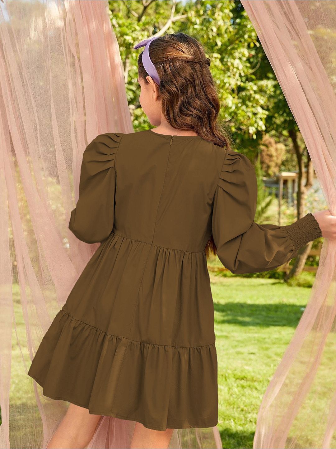 Kotty Puff Sleeve Fit & Flare Dress