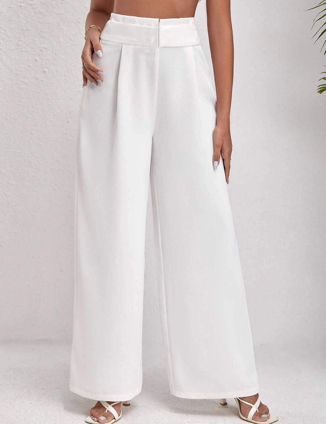 Kotty Women Wide Leg High-Rise Easy Wash Pleated Trousers