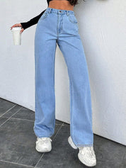 Kotty Women Straight Fit High-Rise Stretchable Jeans