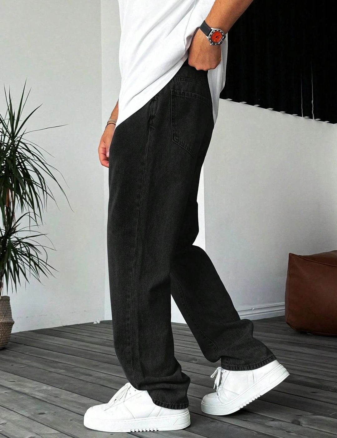 Kotty Men Straight Fit Low-Rise Stretchable Jeans