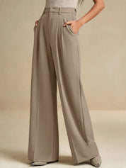 Kotty Women Relaxed Fit High-Rise Korean Pants Trousers