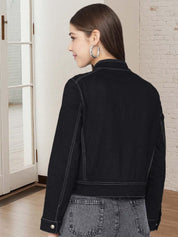 Kotty Women Collarless Denim Jacket