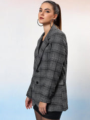  Kotty Checked Single-Breasted Coat