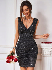 Kotty Sequin Embellished Bodycon Dress