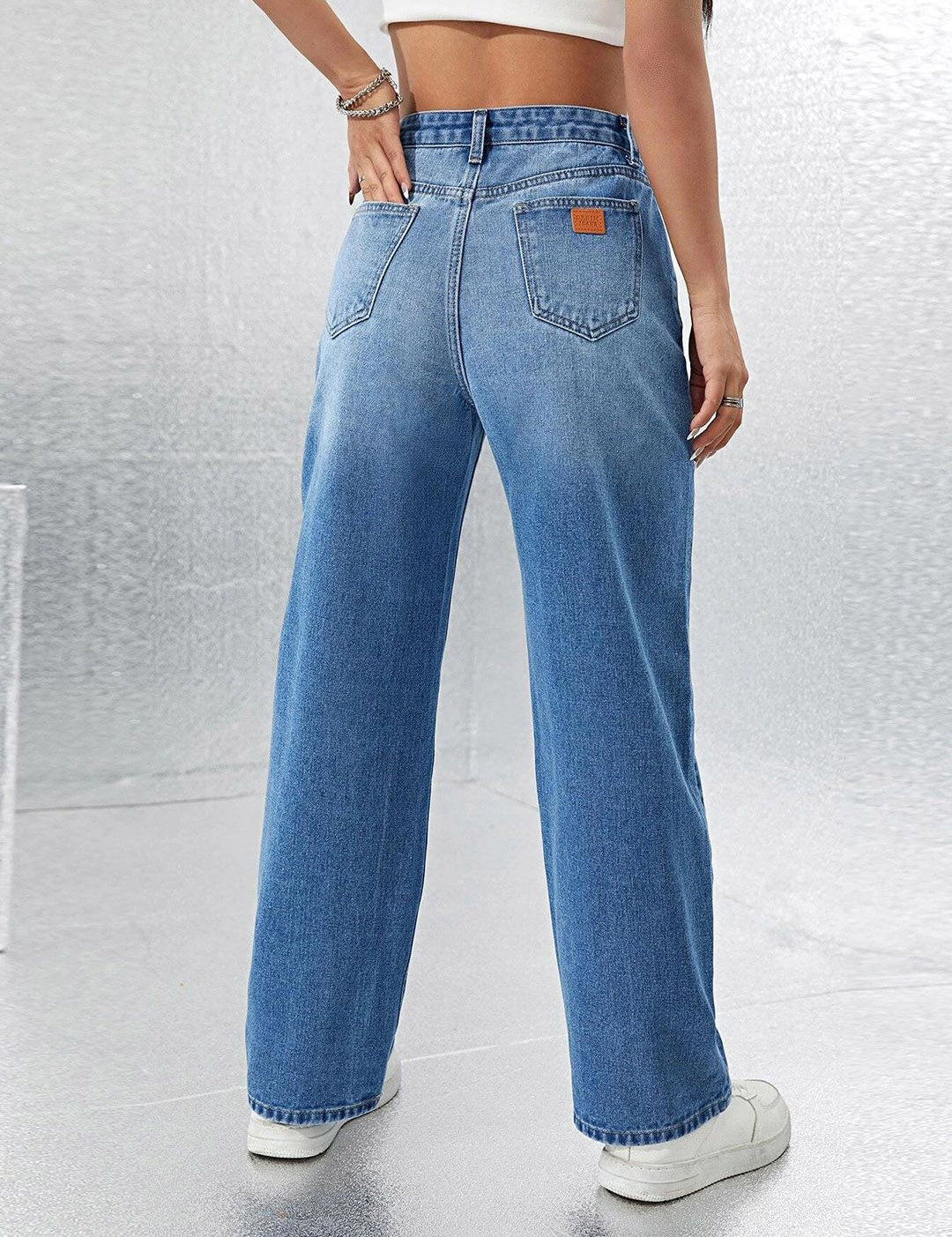 Kotty Women Straight Fit High-Rise Stretchable Jeans