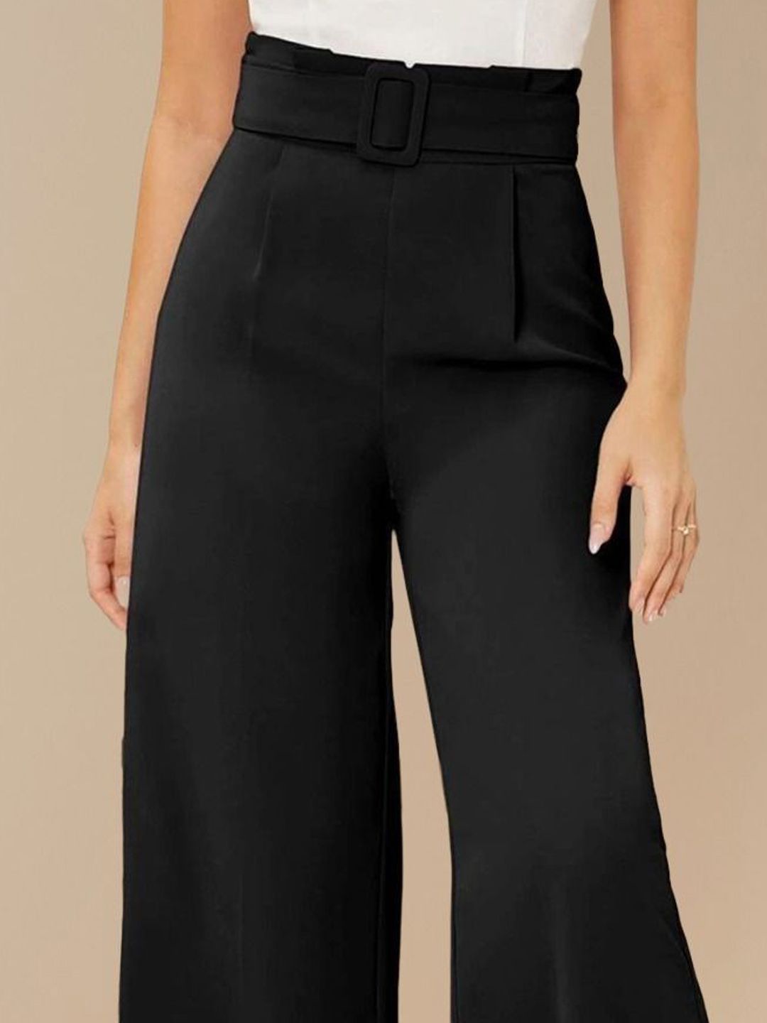 Kotty Women Straight Fit High-Rise Formal Trousers