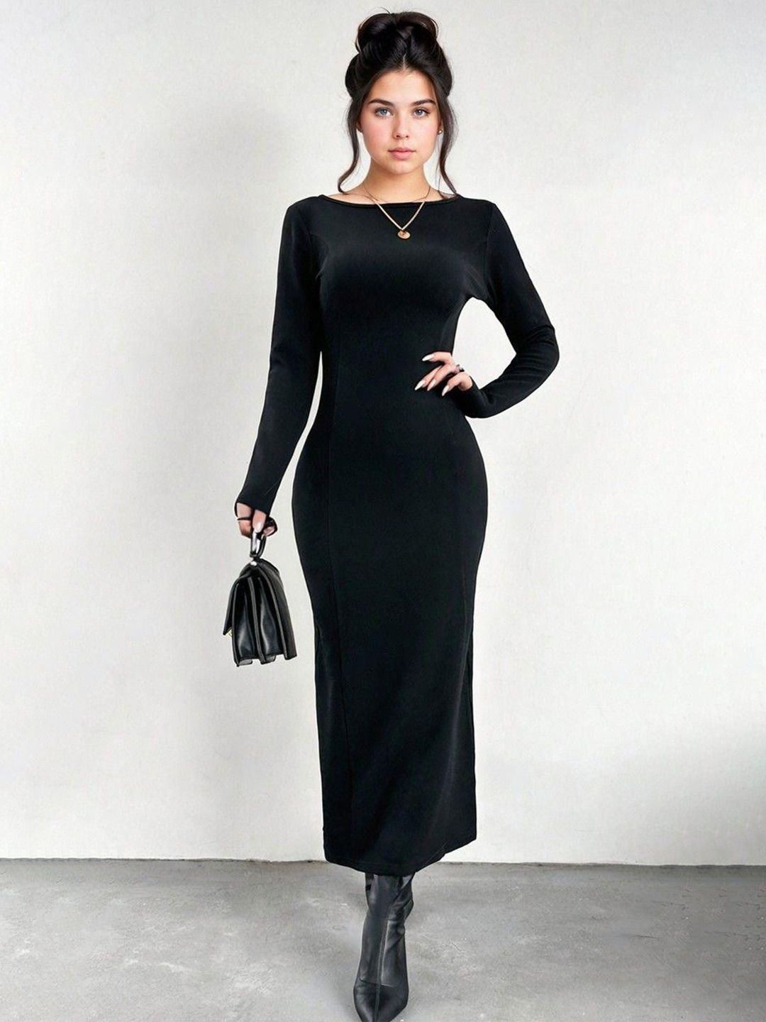 Kotty Women Backless A-Line Solid Dress