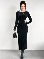 Kotty Women Backless A-Line Solid Dress