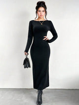 Kotty Women Backless A-Line Solid Dress