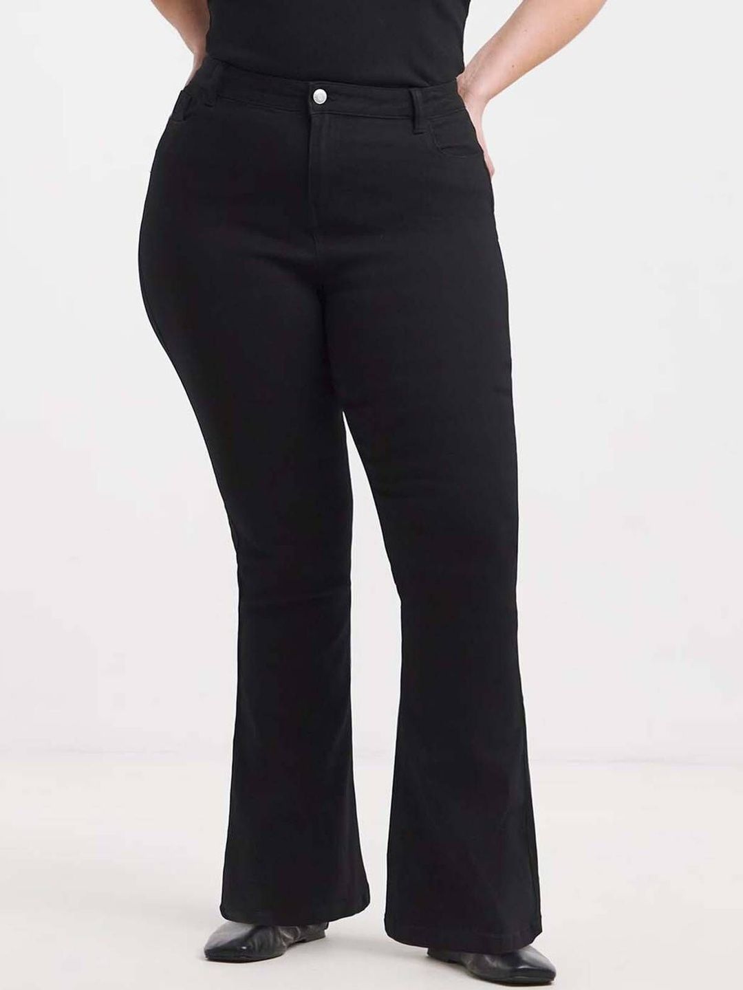 Kotty Women Bootcut High-Rise Cotton Stretchable Jeans