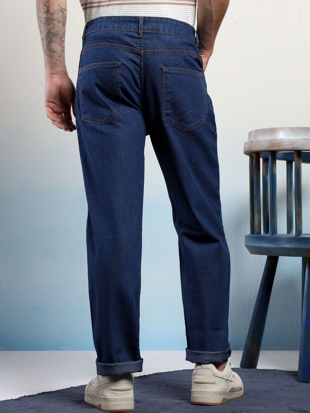 Kotty Men Straight Fit Low-Rise Stretchable Jeans