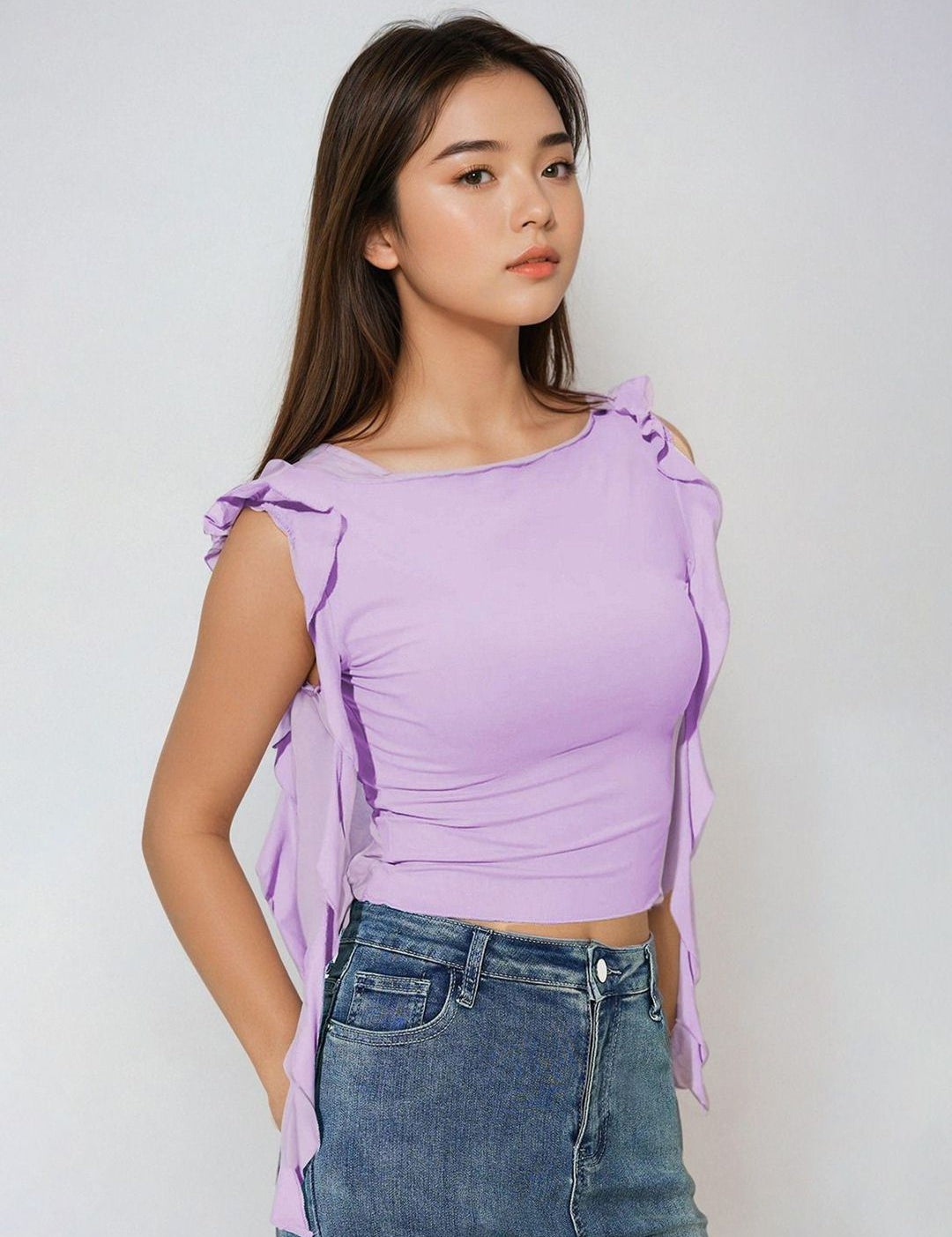 Kotty Women Solid Round Neck Top