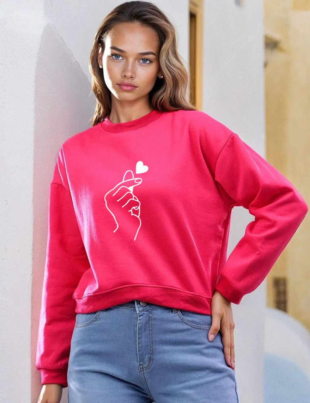 Kotty Women Graphic Printed Long Sleeves Sweatshirt