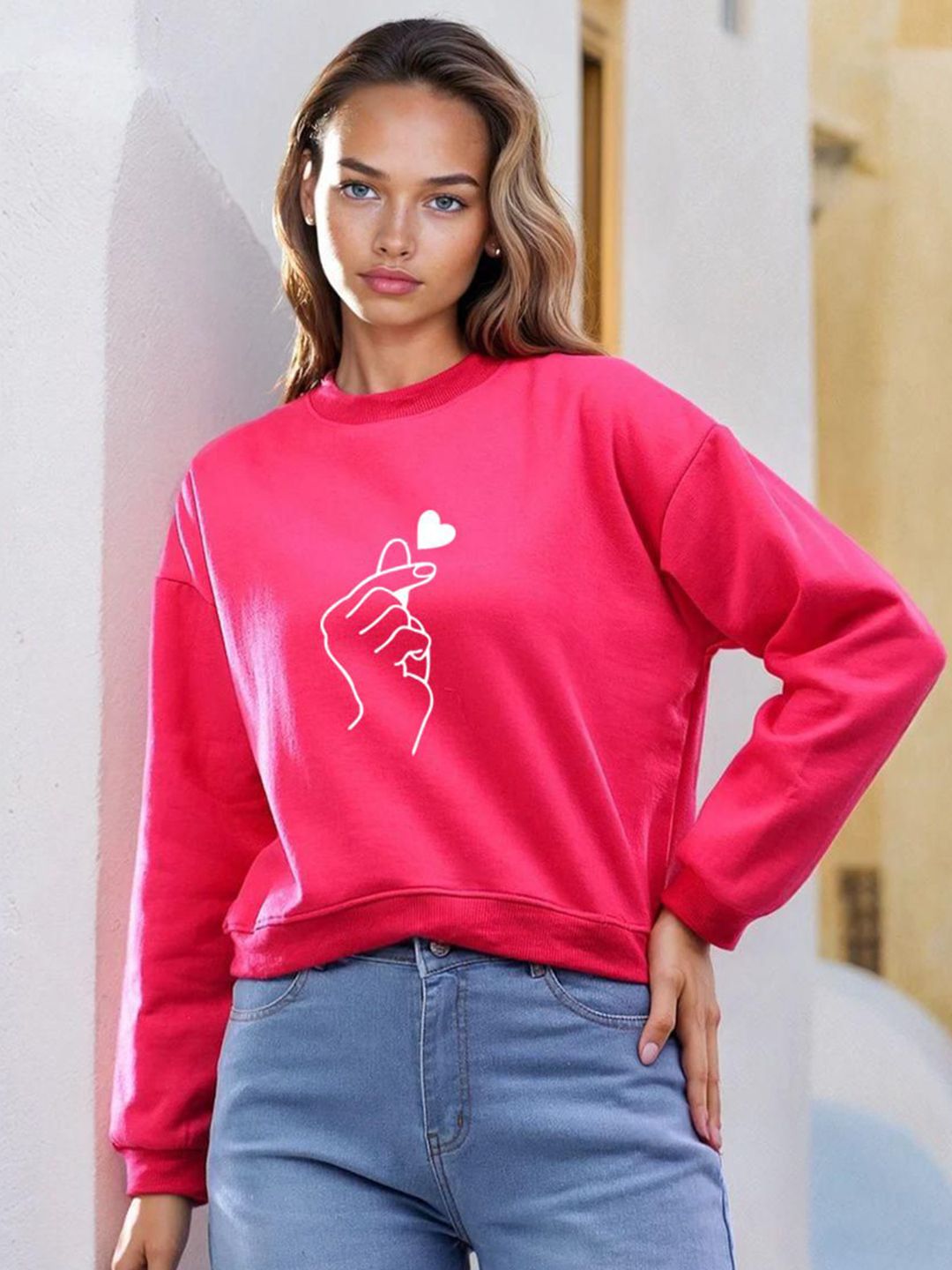 Kotty Women Graphic Printed Long Sleeves Sweatshirt