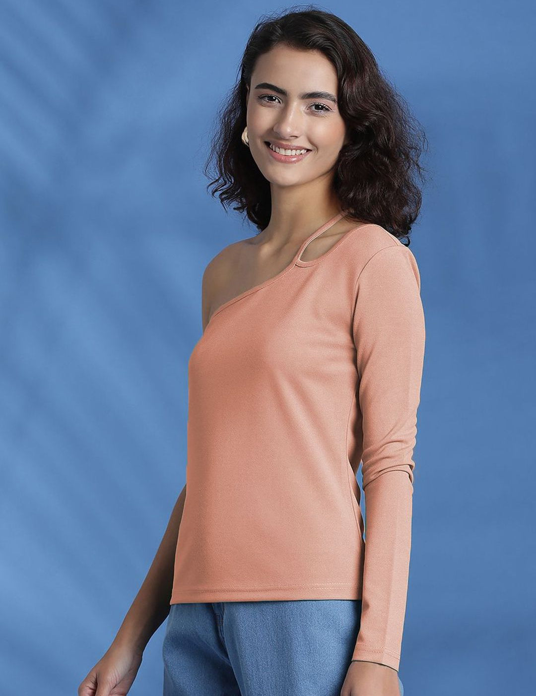 Kotty Women Solid One Shoulder Top