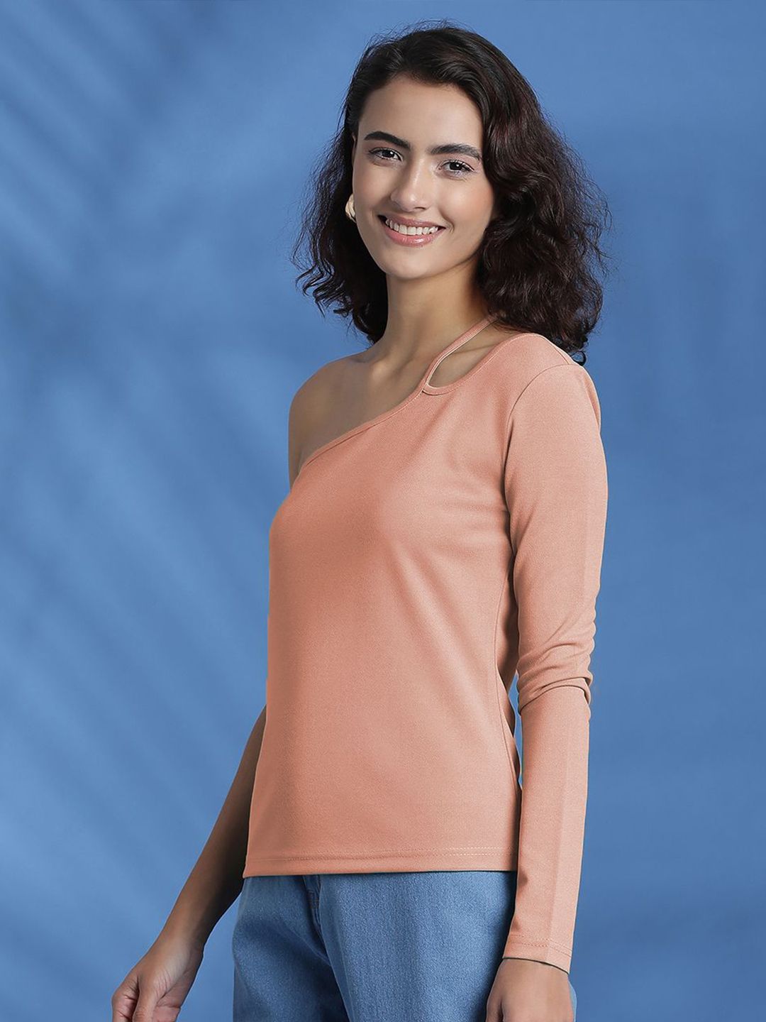 Kotty Women Solid One Shoulder Top