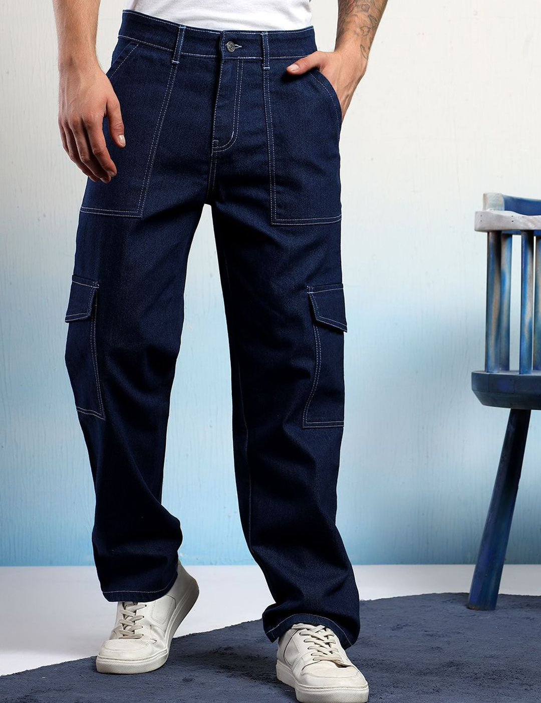 Kotty Men Straight Fit Low-Rise Stretchable Jeans