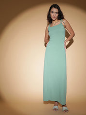Kotty Women Solid Shoulder Straps Maxi Dress